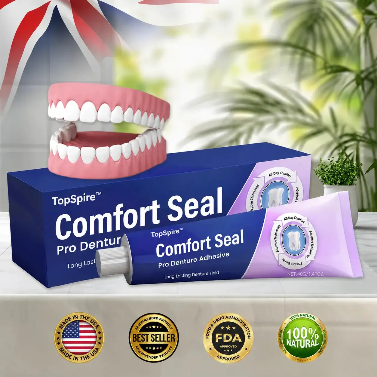 TopSpire™ Comfort Seal Pro Denture Adhesive